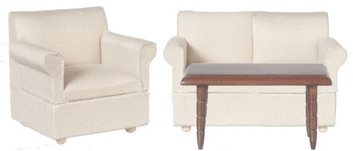Modern Living Room, Four Piece, Beige